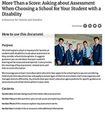 More Than a Score: Asking about Assessment When Choosing a School for Your Student with a Disability